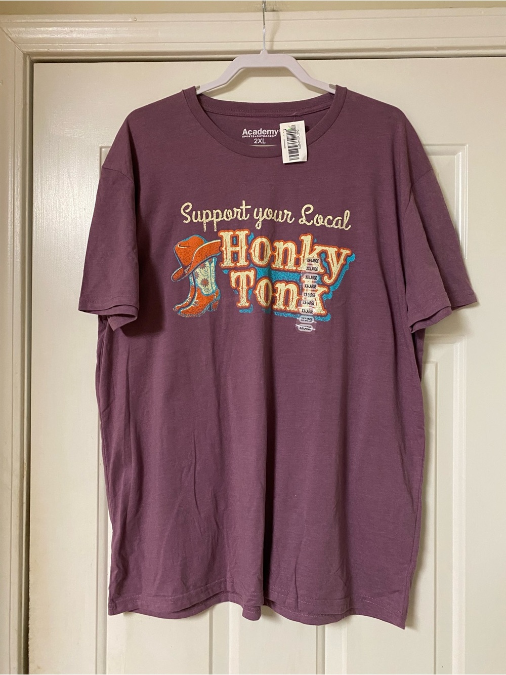 Academy Sports Support Your Local Honky Tonk" Graphic Tee. NWT